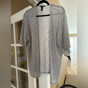 Soft grey lightweight cardigan sweater